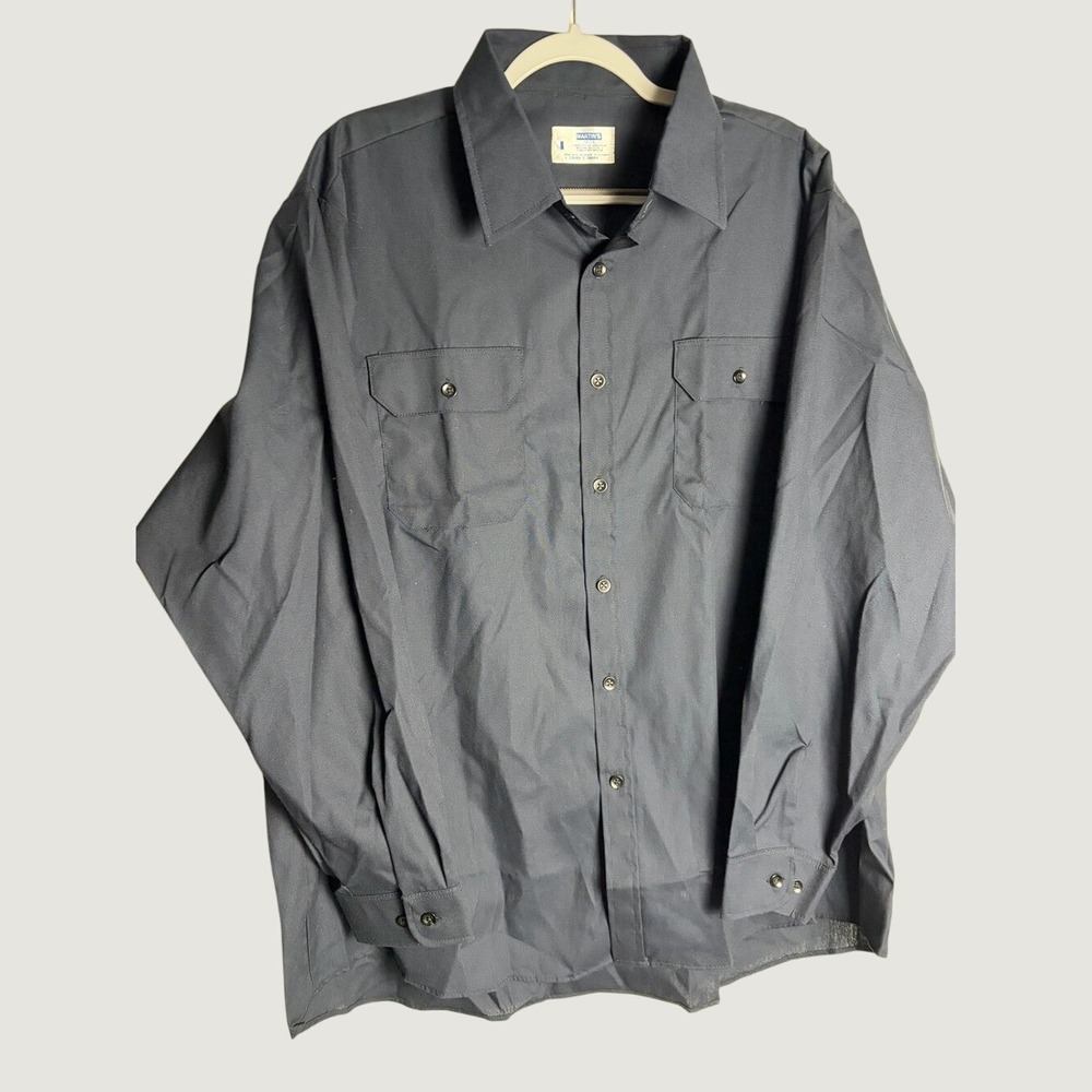 Martin's Men's‎ Button-Up Uniform Shirt in Deep Navy
